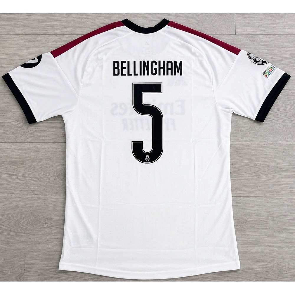 Bellingham #5 Mens 2XL Adidas Authentic Real Madrid Champions League Jersey